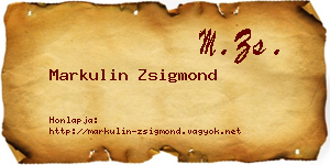 Markulin Zsigmond névjegykártya